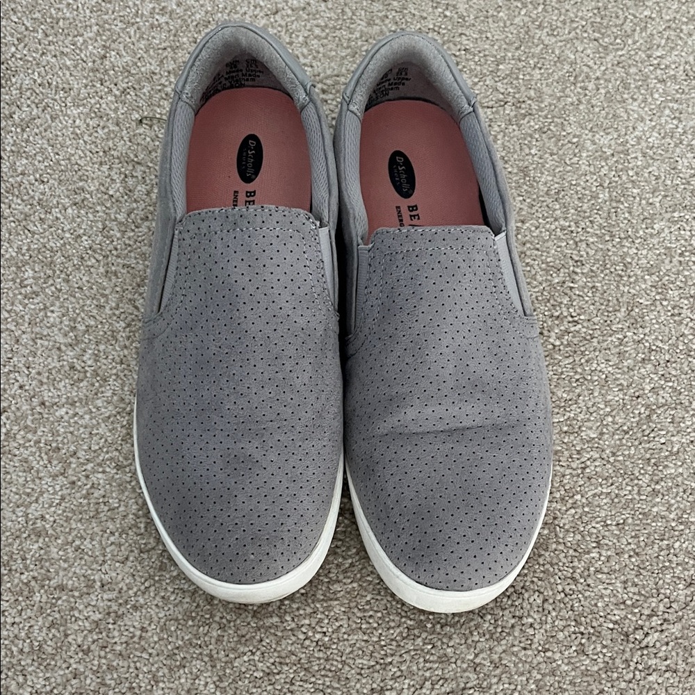 Dr. Schools Gray Perforated Slip-On Sneakers